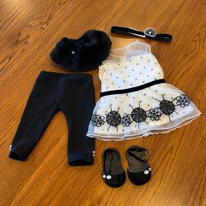 American Girl Doll black and white outfit